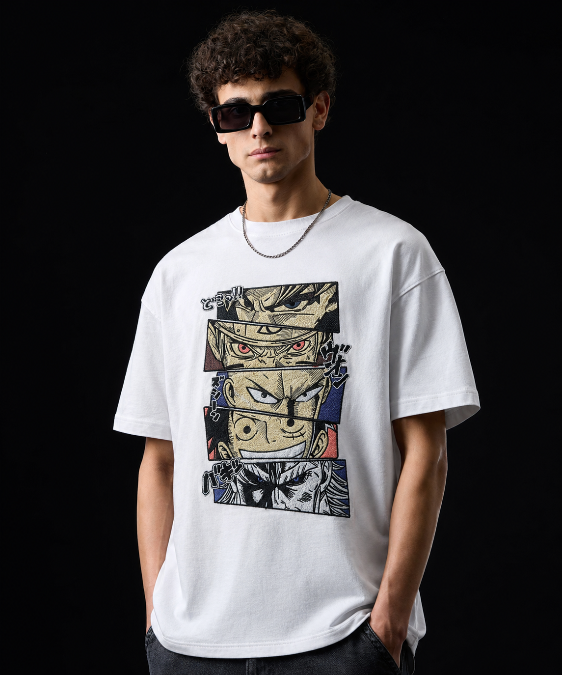 Anime Legends Oversized Embroidered T-Shirt