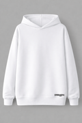 White Premium Hoodie with Logo Embroidered