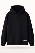 Black Premium Hoodie With Logo Embroidered