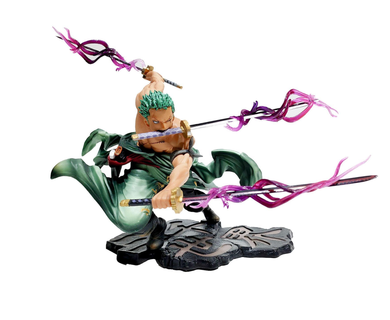 One Piece Roronoa Zoro Action Figure- Three Sword Style Anime Collectible Statue (18 cm)