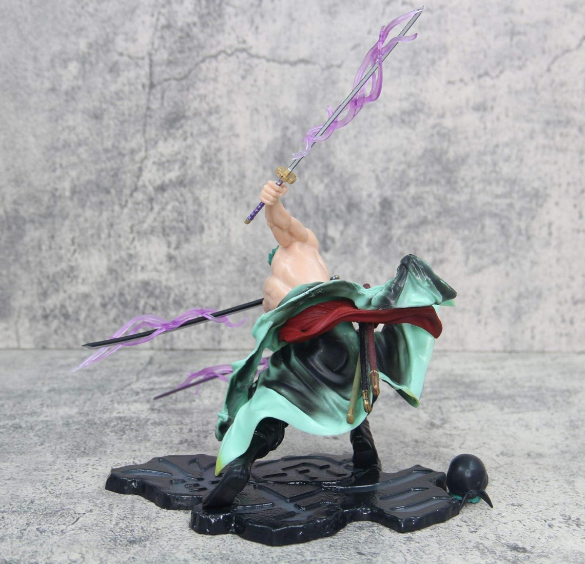 One Piece Roronoa Zoro Action Figure- Three Sword Style Anime Collectible Statue (18 cm)