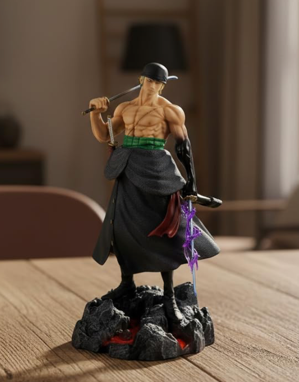 Roronoa Zoro Action Figure 28 cm One Piece Anime PVC ABS Resin Collectible Statue