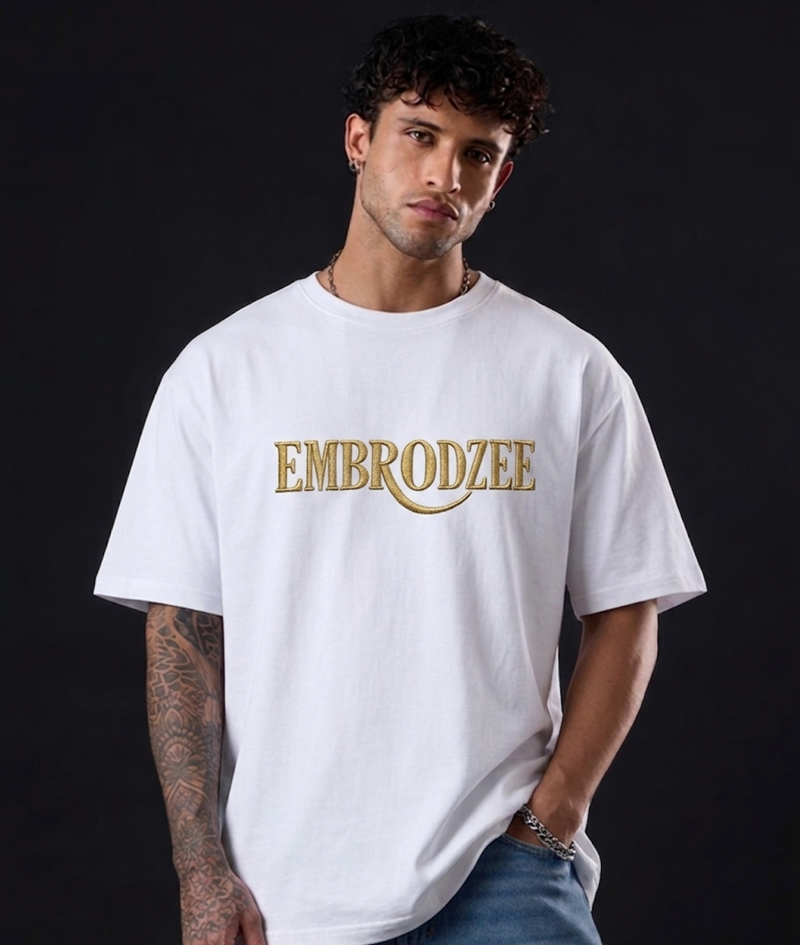 Naruto Rivalry Embroidered Oversized T-Shirt
