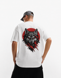 Wolf Embroidery Oversized T-Shirt