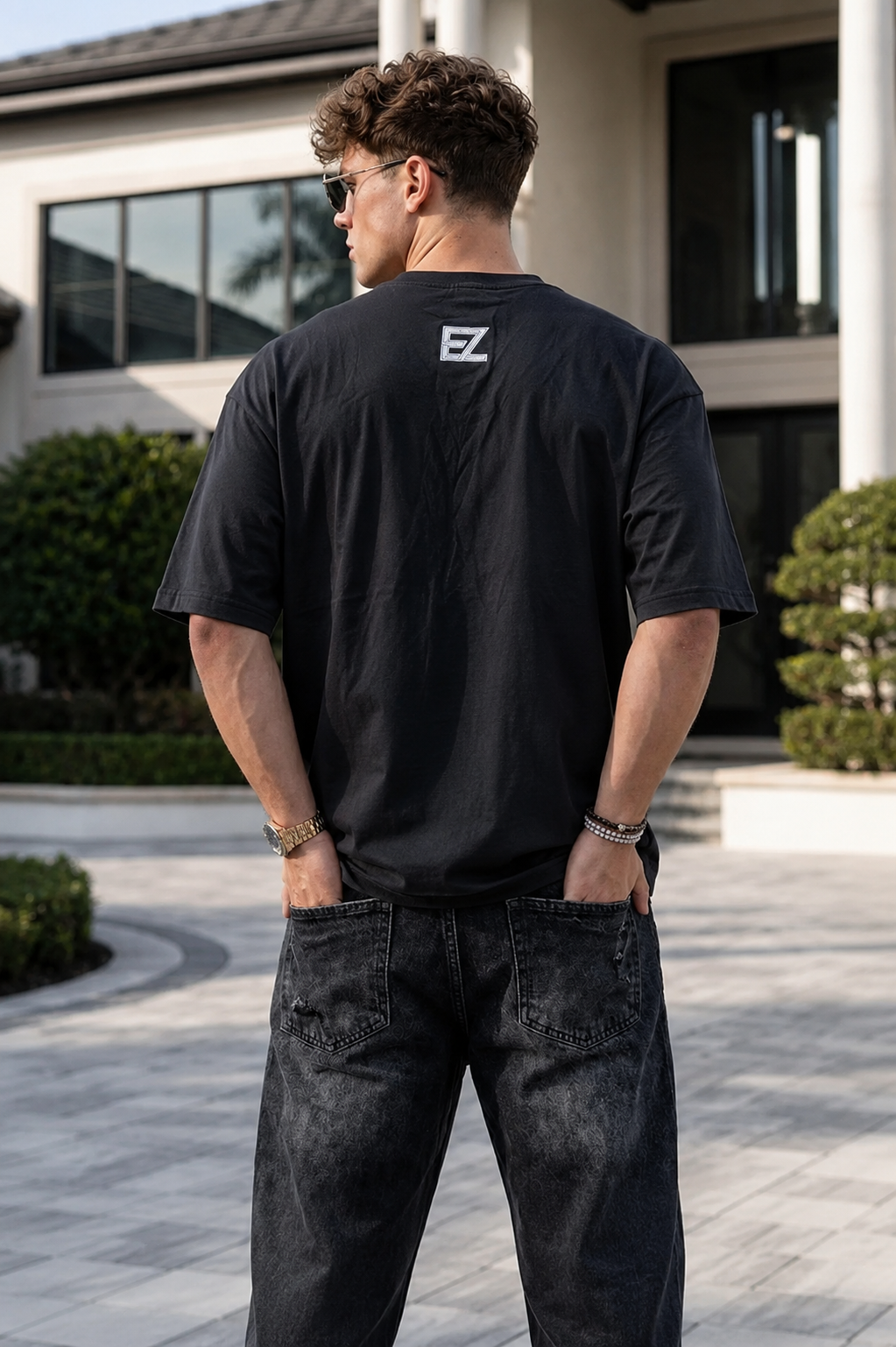 Classic Black Oversized Tshirt with Logo
