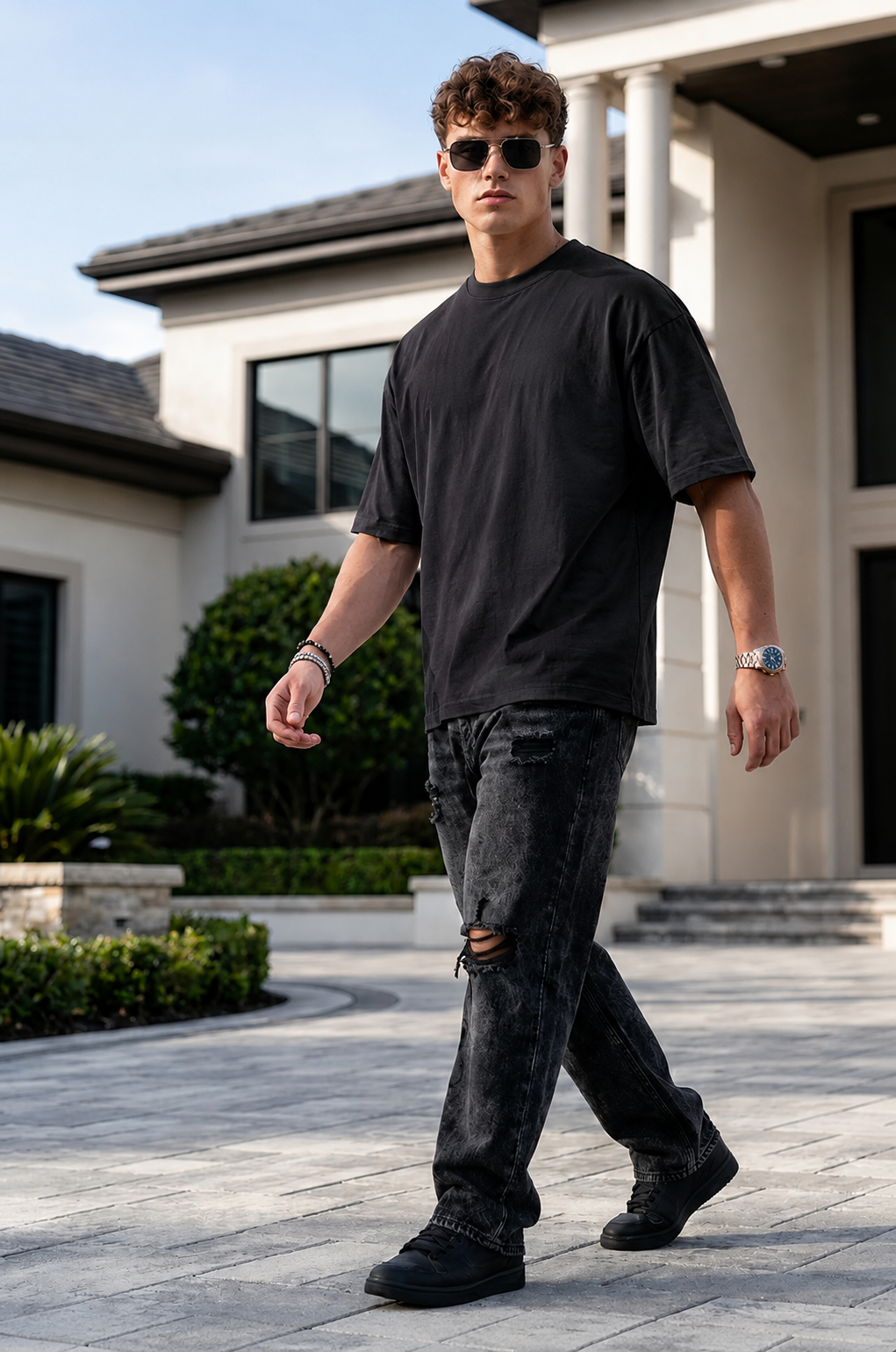 Classic Black Oversized Tshirt with Logo