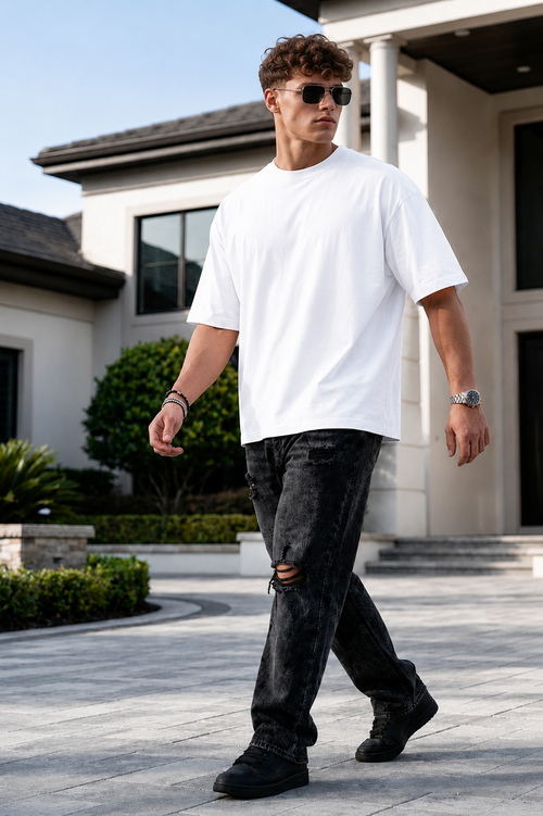 Classic White Oversized Tshirt with Logo