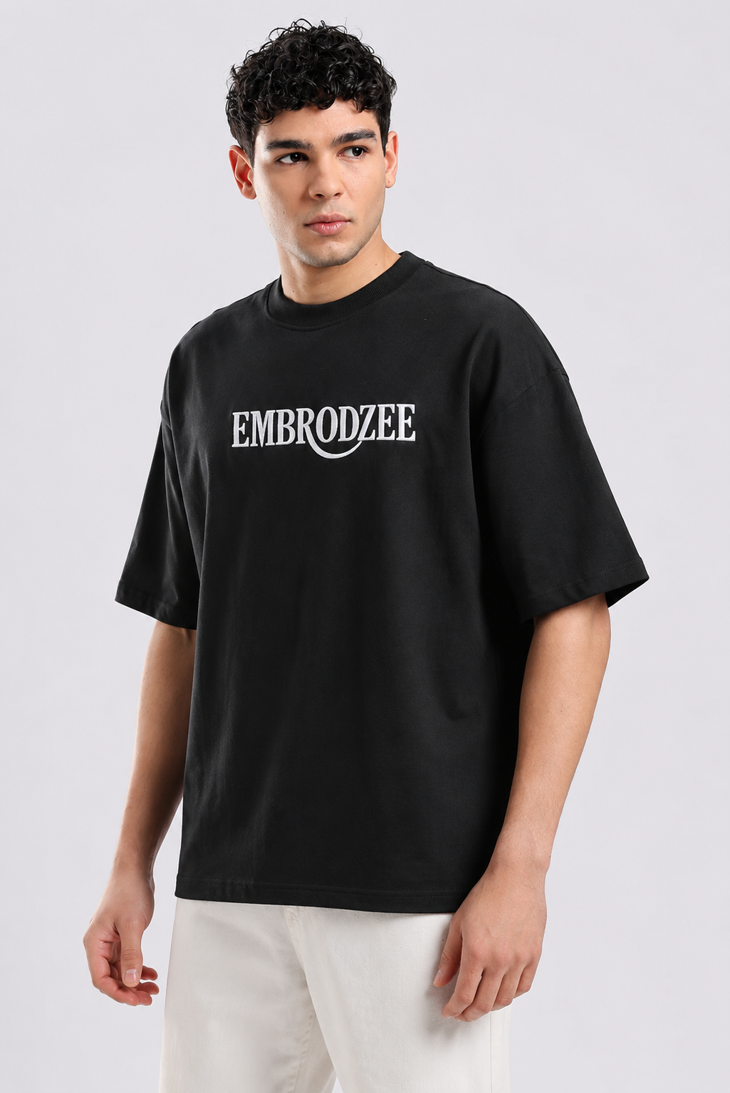 Wolf Embroidery Oversized T-Shirt